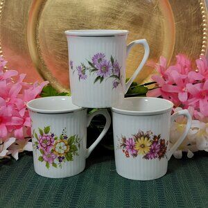 Rare Vintage Lady Gourmet Collection Porcelaine Cups